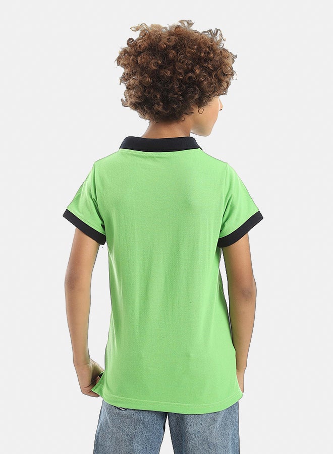 Red Circle Half sleeve polo t-shirt Kids Unisex - Image 5