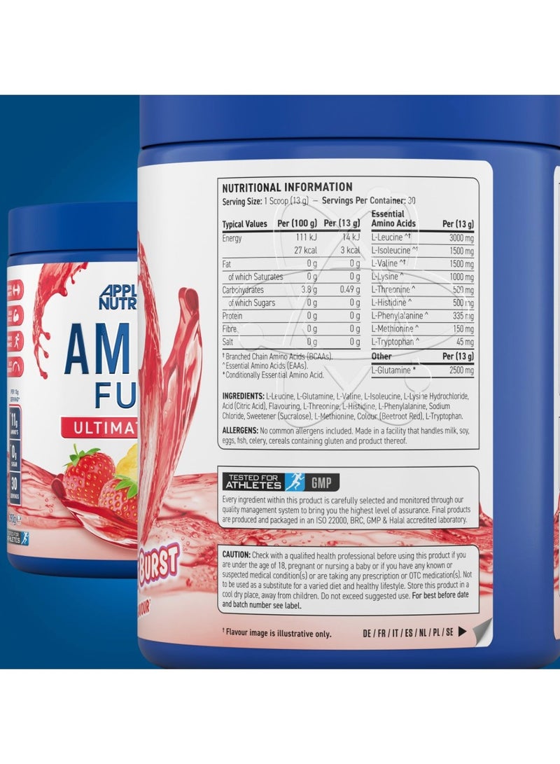 Applied Nutrition Applied NutritionAmino Fuel - Amino Acids Supplement, EAA Essential Amino Acids Powder, Muscle Fuel & Recovery (390g - 30 Servings) (Fruit Burst)  - Image 2