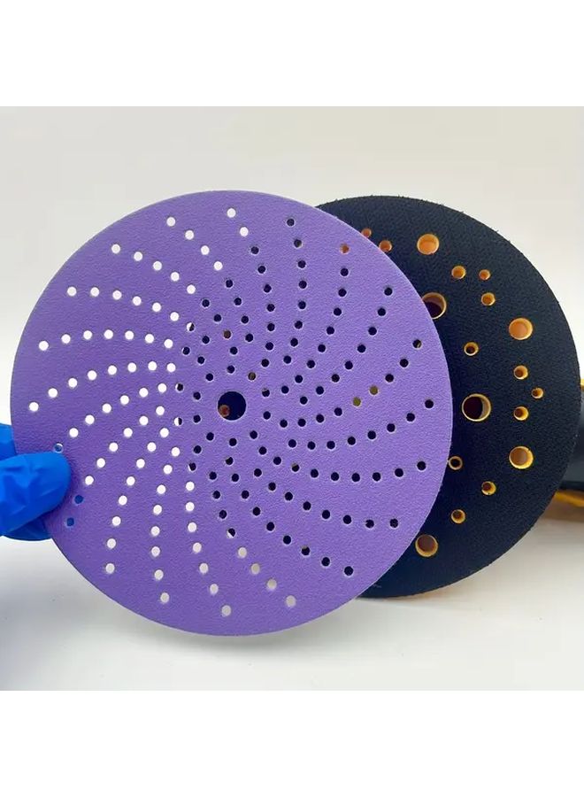 50pcs 80 Grits 6 Inch Purple Ceramic Sanding Discs Dust Free For Woodworking Metalworking - Image 2