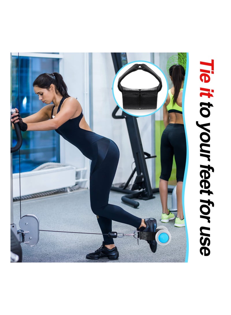 SOLARAE Dumbbell Ankle Strap - Black Tibialis Trainer for Calf Raises, Shin Splint Relief, and Leg Exercises. Ideal for Home and Outdoor Workouts. Includes 2 Pieces for Men and Women Fitness. - Image 5