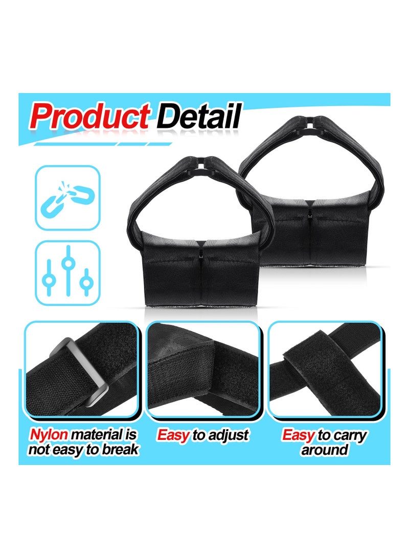 SOLARAE Dumbbell Ankle Strap - Black Tibialis Trainer for Calf Raises, Shin Splint Relief, and Leg Exercises. Ideal for Home and Outdoor Workouts. Includes 2 Pieces for Men and Women Fitness. - Image 3