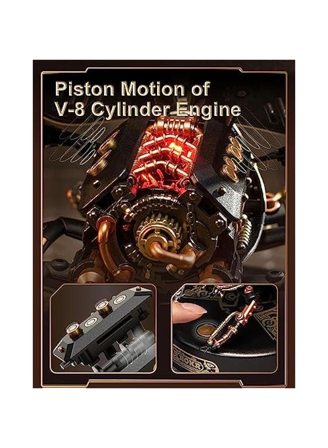 3D Puzzles for Adults Electric Insect Metal Model Building Kit Desk Toys Hobby Kit for Adults Gift for Teens (Rhinoceros Beetle) - Image 4