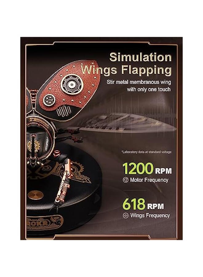 3D Puzzles for Adults Electric Insect Metal Model Building Kit Desk Toys Hobby Kit for Adults Gift for Teens (Rhinoceros Beetle) - Image 3