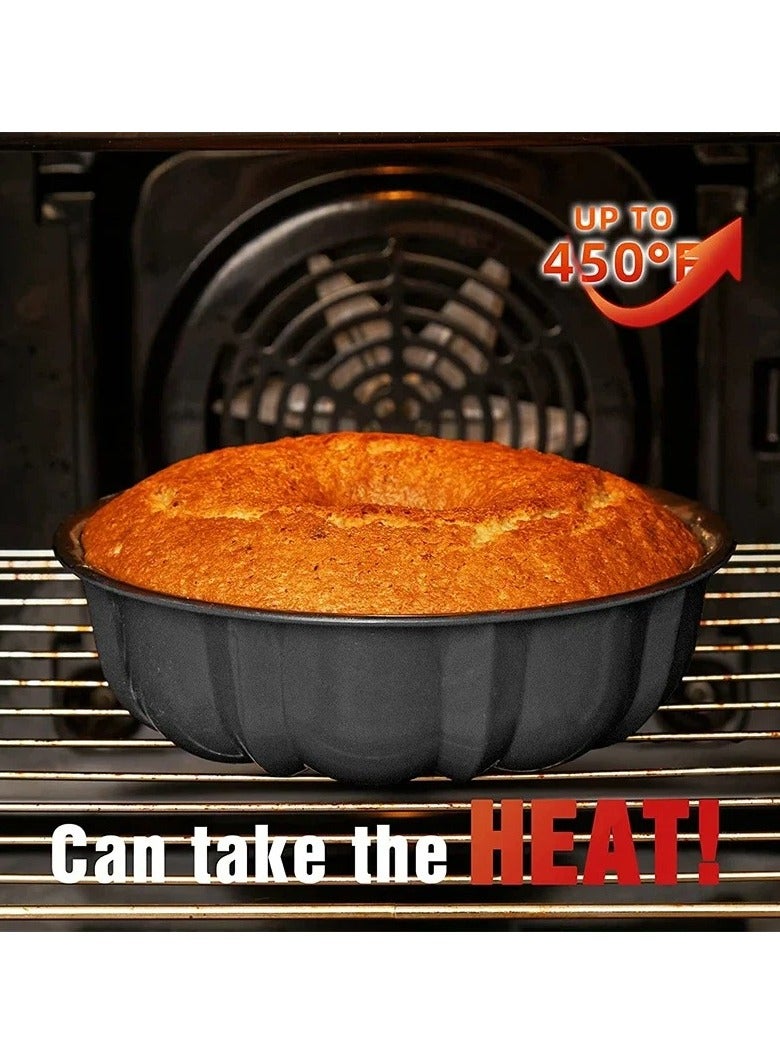 Carbon Steel Bundt Cake Pan 10inch Non-Stick Demoulding Chiffon Cake Pudding Mould for Kitchen Profession Baking Tools(Gold) - Image 4