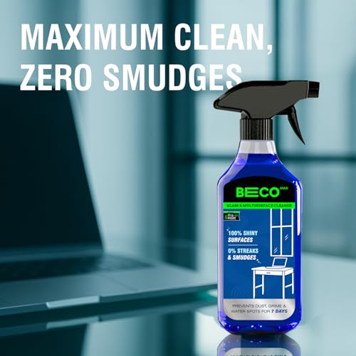 Beco Max | Glass and Multisurface Cleaner Liquid Spray - 500 ml | Maximum Clean | Zero Smudges | Suitable For Glass, Mirrors, Appliances, Furniture | Streak-Free Shine - Image 2