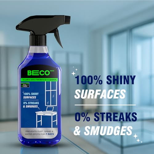 Beco Max | Glass and Multisurface Cleaner Liquid Spray - 500 ml | Maximum Clean | Zero Smudges | Suitable For Glass, Mirrors, Appliances, Furniture | Streak-Free Shine - Image 3