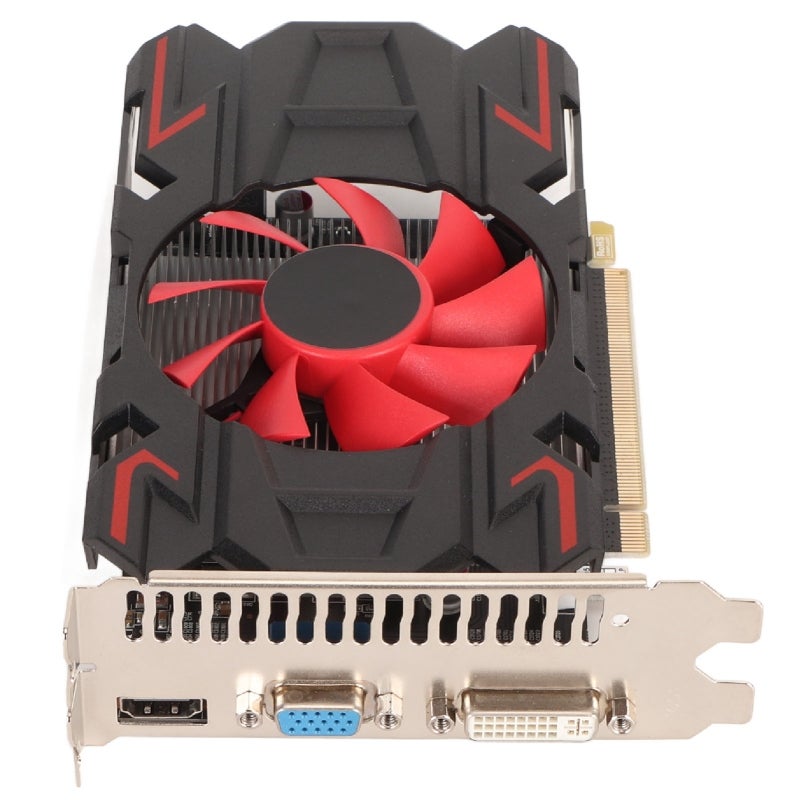 بطاقة رسومات HD7670 ذاكرة 4 جيجابايت DDR6 سعة ذاكرة 650 ميجاهرتز قلب 1800 ميجاهرتز - مروحة تبريد هادئة دقة 2560x1600 بطاقة رسومات PCI Express 2.0 للألعاب والمكتب المنزلي وإنشاء الوسائط - Image 4
