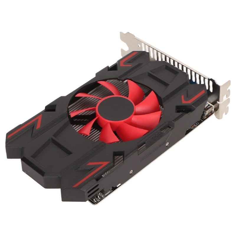 بطاقة رسومات HD7670 ذاكرة 4 جيجابايت DDR6 سعة ذاكرة 650 ميجاهرتز قلب 1800 ميجاهرتز - مروحة تبريد هادئة دقة 2560x1600 بطاقة رسومات PCI Express 2.0 للألعاب والمكتب المنزلي وإنشاء الوسائط - Image 5