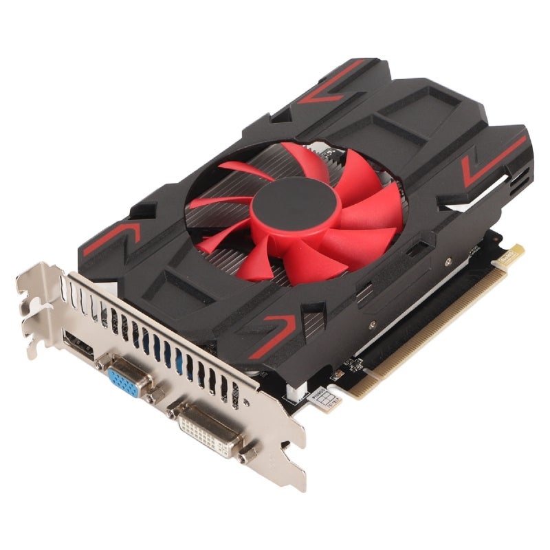بطاقة رسومات HD7670 ذاكرة 4 جيجابايت DDR6 سعة ذاكرة 650 ميجاهرتز قلب 1800 ميجاهرتز - مروحة تبريد هادئة دقة 2560x1600 بطاقة رسومات PCI Express 2.0 للألعاب والمكتب المنزلي وإنشاء الوسائط - Image 3