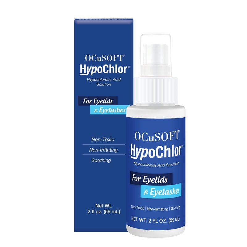 OCuSOFT HypoChlor Spray NonIrritating Hypochlorous Acid Spray Eyelid Cleanser Solution to Remove Oil Debris 2 fl oz