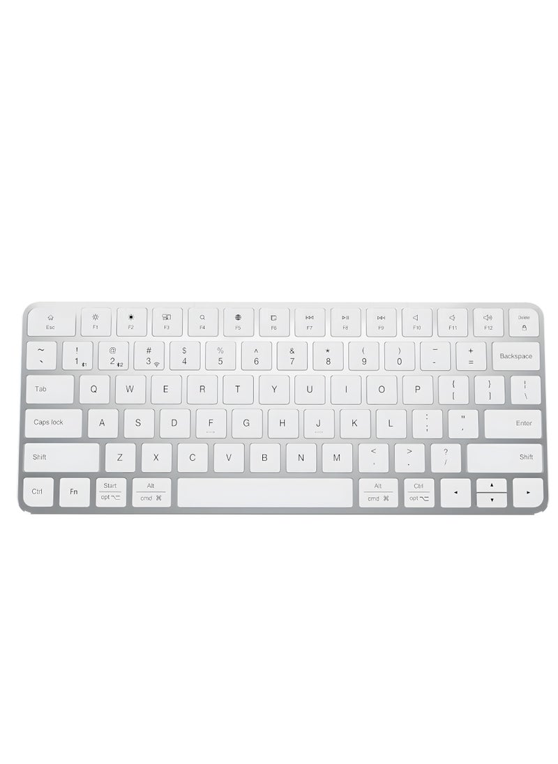 Generic - Bluetooth Keyboard for Mac, Compatible Apple Keyboard Wireless - Multi Device Keyboard for MacBook Pro/Air, iMac, Mac Mini, Windows Android PC Laptop Tablet, Silver - Image 1