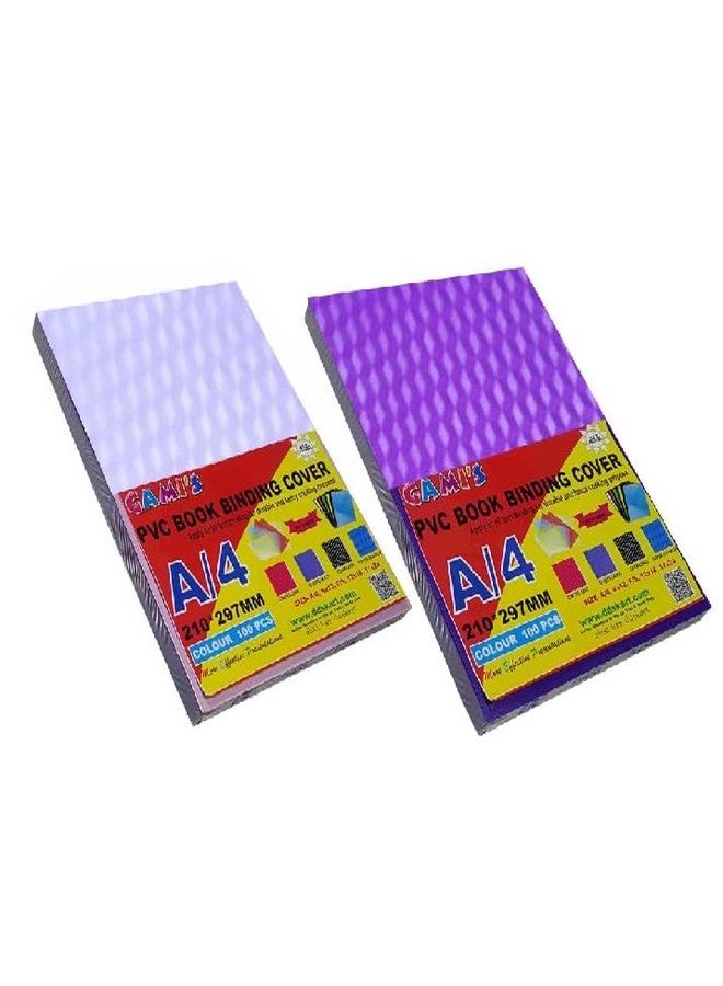 GMP A4 PVC Book Binding Sheet Super Diamond-100 Set(Violet T + Violet O) - Image 1