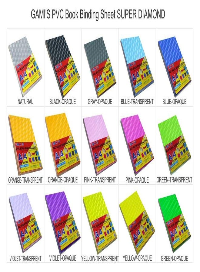 GMP A4 PVC Book Binding Sheet Super Diamond-100 Set(Violet T + Violet O) - Image 4