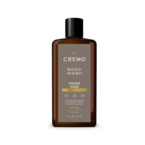 Cremo Body Wash Men A Vintage Suede with Notes of White Moss and Rich Amber 16 Fl Oz