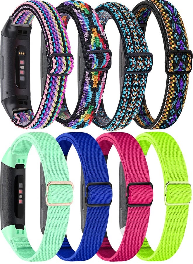 ShuYo 8 PACK Bands Compatible with Fitbit Charge 4 / Charge 3 / Charge 3 SE, Adjustable Replacement Watch Bands Fitness Sport Band Wristband for Women Men - Image 1