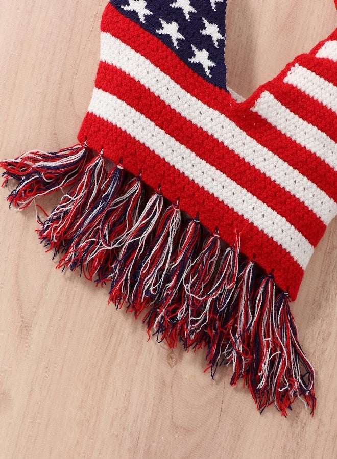 Socutebabe Toddler Girls Fourth of July Outfit Kids American Flag Halter Vest Top Ruffle Jeans Denim Shorts Set (Vest Shorts Set, 4-5 Years) - Image 4