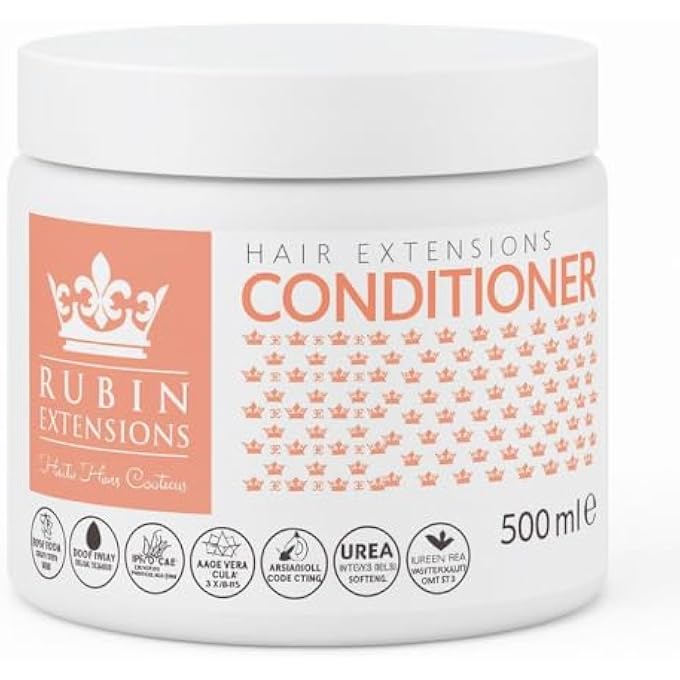 Rubin Extensions CONDITIONER 500 ML - HAIR CONDITIONER FOR HAIR EXTENSIONS - EXTENSIONS CARE CONDITIONER - 500 ML - PERFECT FOR EXTENSIONS, HAIR EXTENSIONS AND WIGS - Image 1