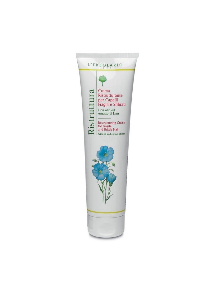 L'Erbolario L'Erbolario Restructuring Cream For Fragile And Brittle Hair - Rich Treatment Cream With Oil And Extract Of Flax - Restores Body And Radiance To Hair - Nourishes And Refreshes The Scalp - 5.07 Oz  - Image 1