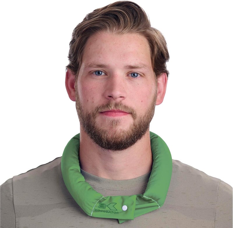 KOOLGATOR Evaporative Cooling Neck Wrap – Reusable Neck Cooler with Long Lasting Relief During Hot Weather Activities, Sports, & Outdoor Work, Lime Green, 3 Pack - Image 1