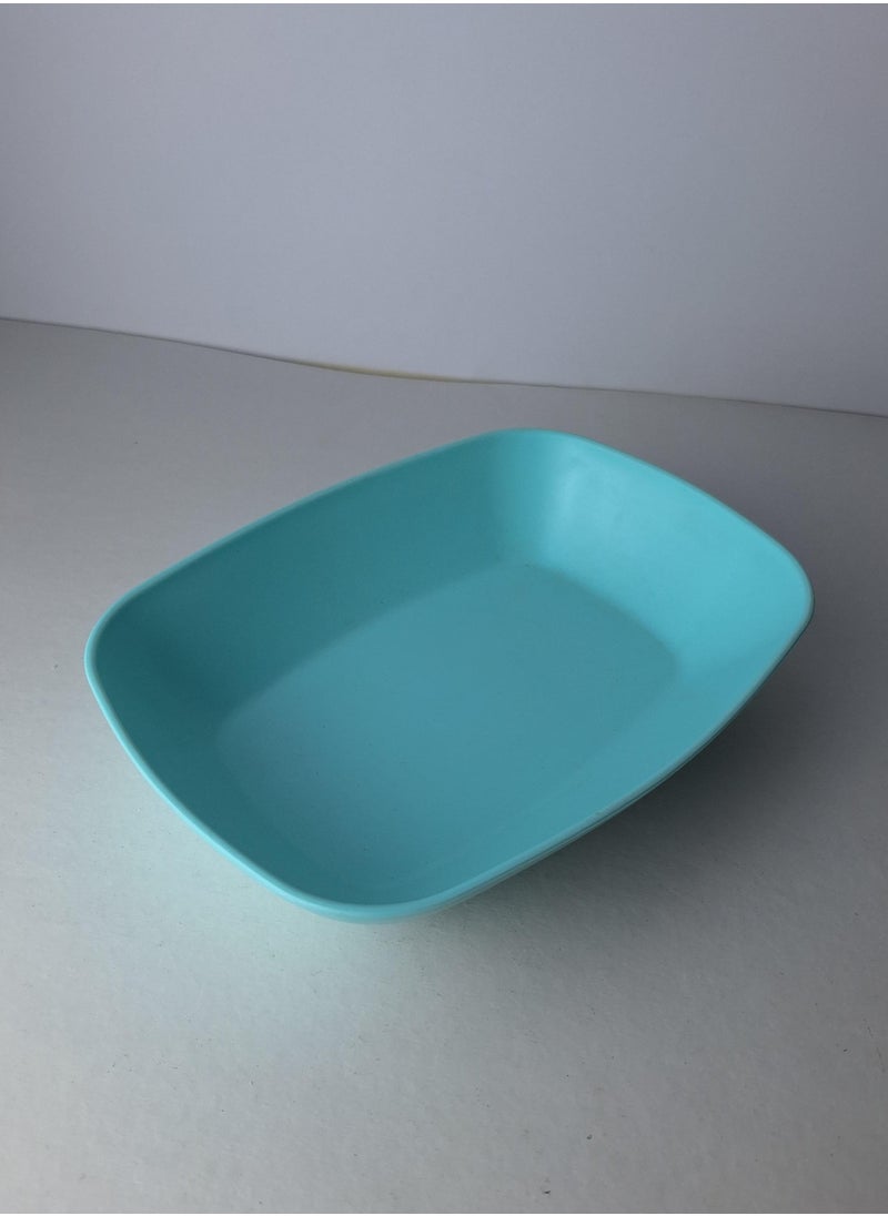 Generic Large rectangular plate, turquoise color, high-quality plastic - Code 1053  - Image 1