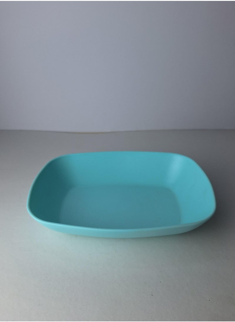 Generic Large rectangular plate, turquoise color, high-quality plastic - Code 1053  - Image 2