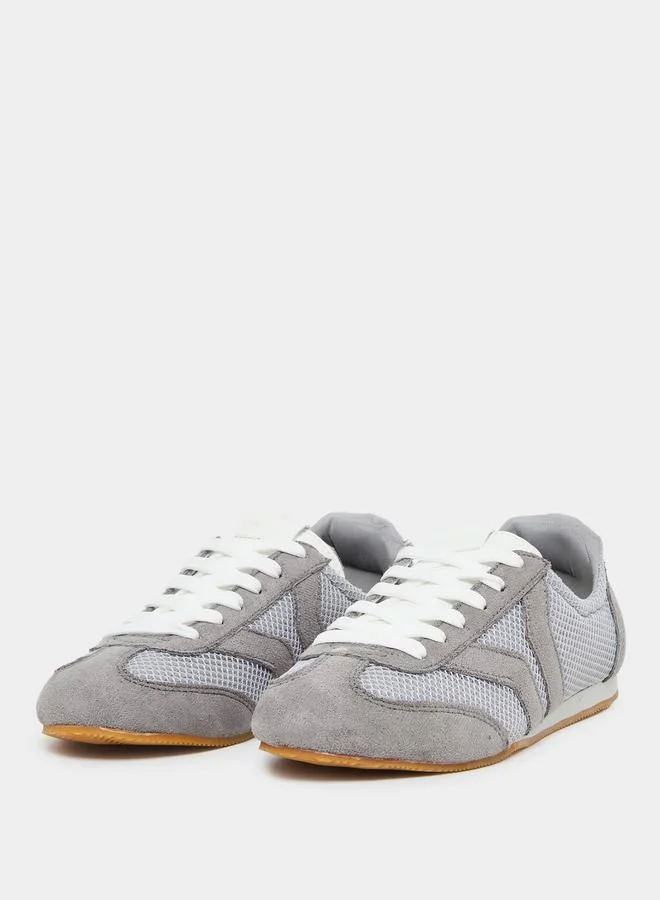 ستايلي Styli Retro Sole Lace Up Sneakers
