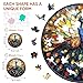 Qiuenisray Wooden Puzzles for Adults 500 Piece Stained Glass Peacock Jigsaw Puzzles Wall Decor FSC Certified Unique Shape Adult Puzzles for Family Friend 165 x 165 in - Image 4