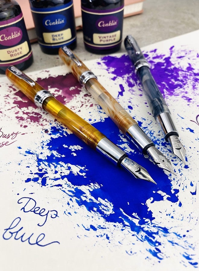 Conklin Symetrik Fountain Pen - Precious Amber - Medium Nib | Luxurious Writing Instrument | Ideal Gift for Pen Collectors - Image 2
