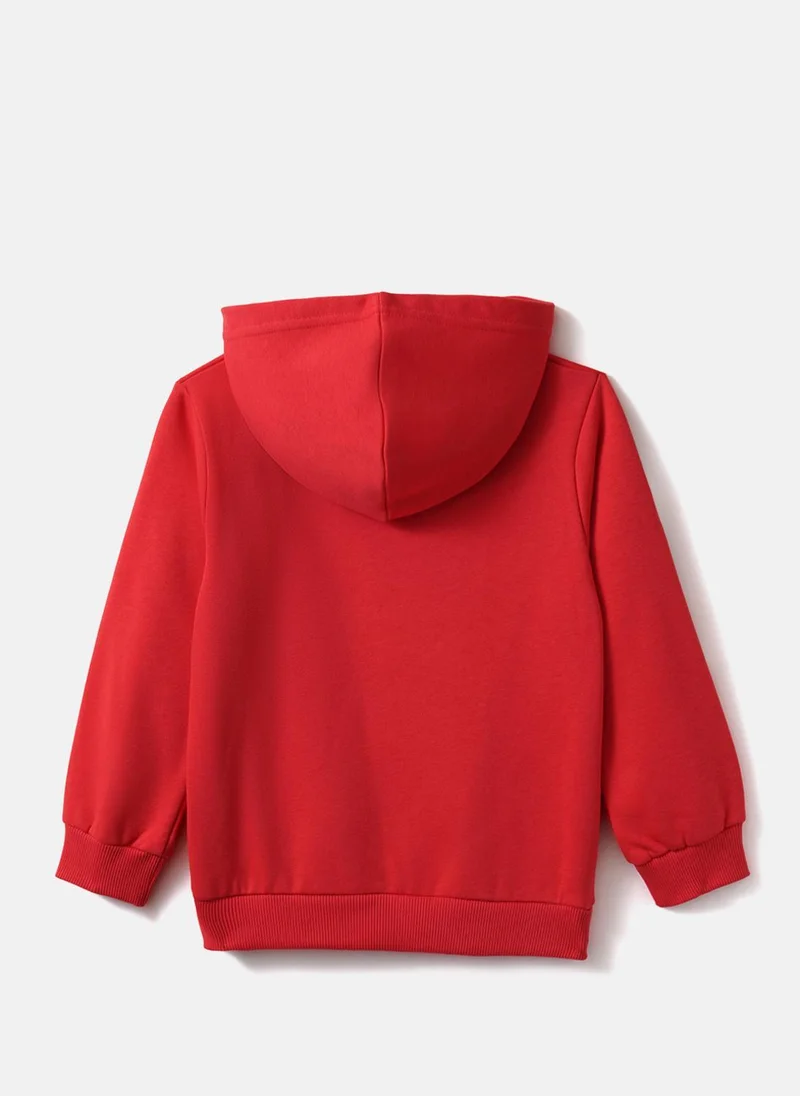 Nautinati Nautinati Boys' Fleece Little Tiger Red Printed Sweatshirt Hoodie