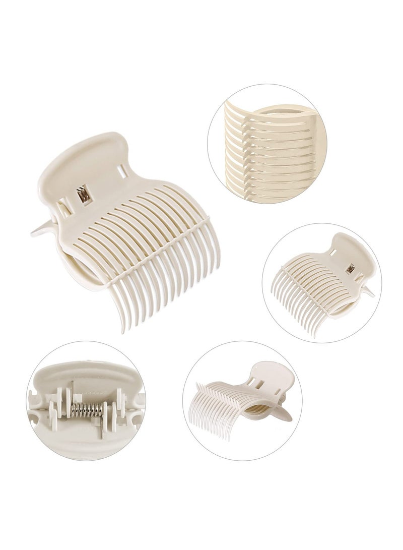 GNAFOTU 12 Pcs Hair Curler Claw Clips, Plastic Hot Roller Clips Replacement Hair Perm Insulation Clip Safety & Heat Resistance Heated Roller Clips for Women Girls Hair Section Styling Hair Salon  - Image 3