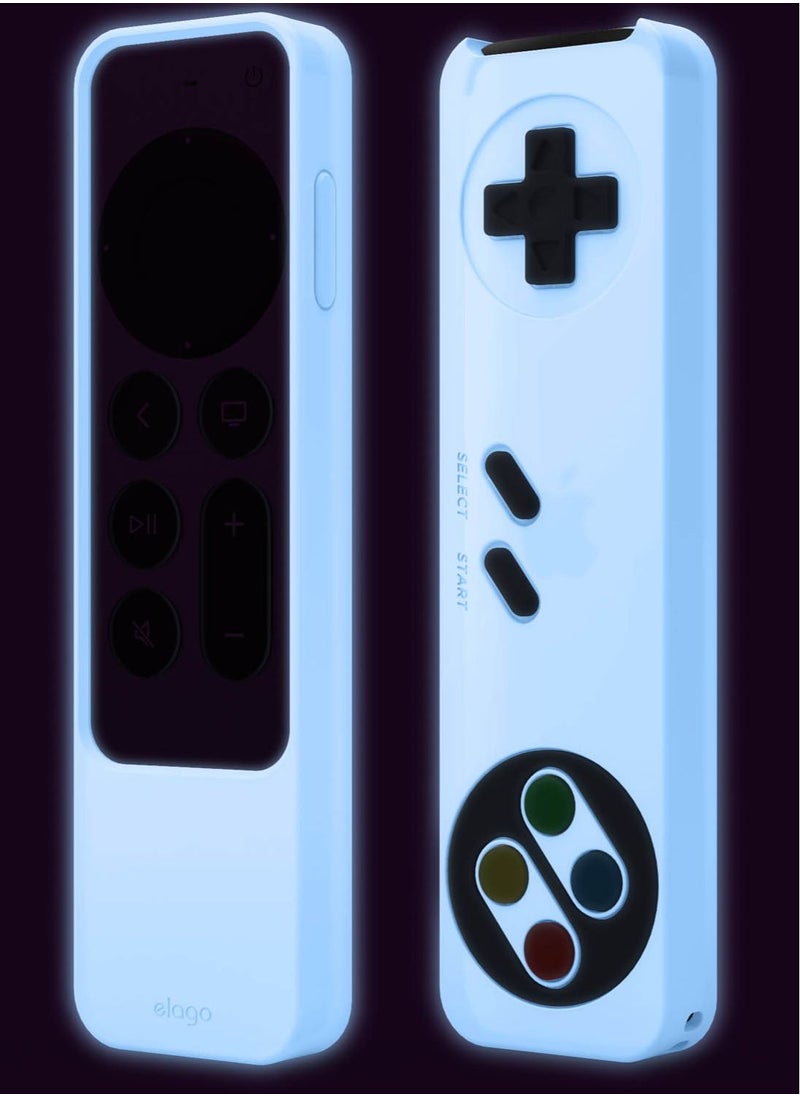 Elago - R2 Slim for Apple TV 4K HD Siri Remote 3rd Generation (2022) and Apple TV Siri Remote 2nd Gen (2021) Case Cover with Full Access to All Functions - Nightglow Blue - Image 1