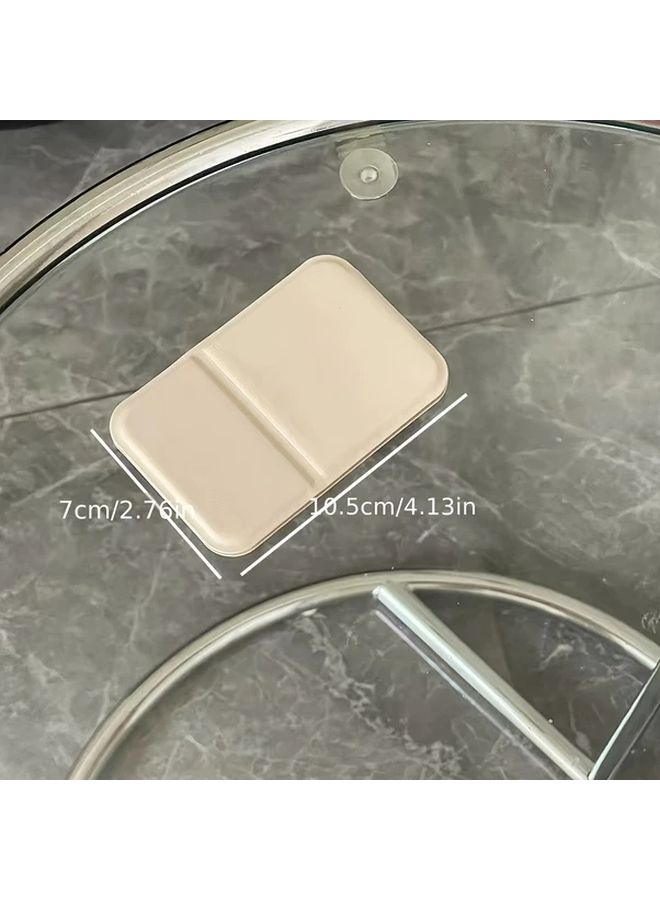 Beige Portable Foldable Makeup Mirror Compact Polished Glass No Battery Needed - Image 4