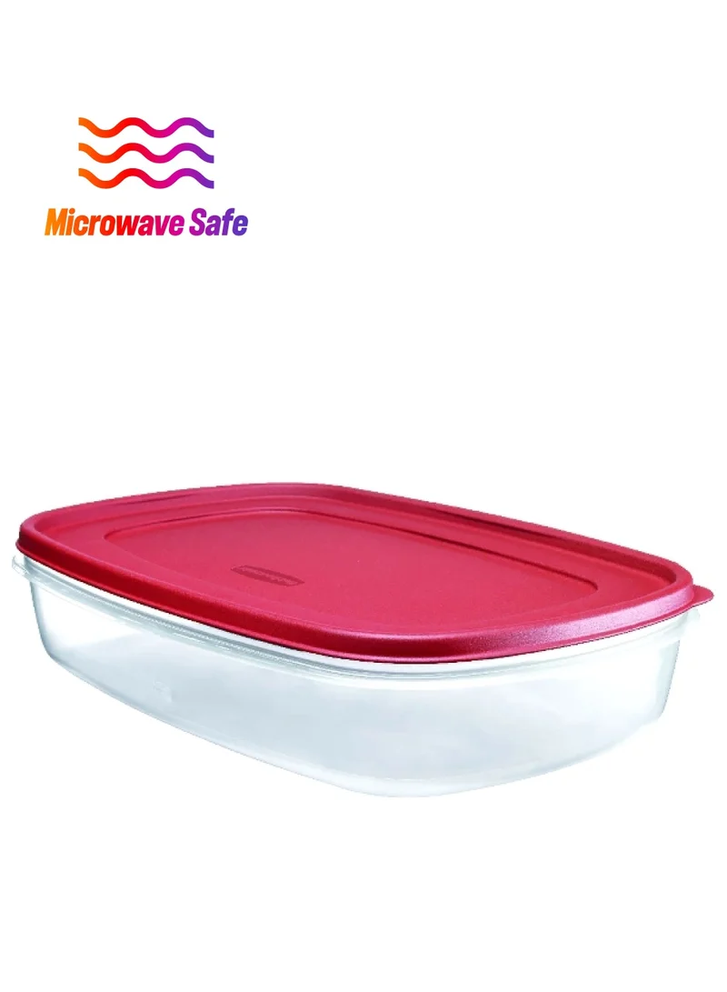Rubbermaid Dishwasher and Microwave Safe Food Storage Container Clear and Red 1.5 Gal 6137749