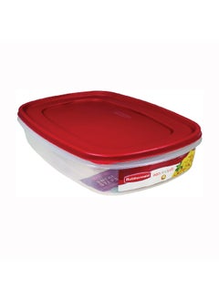 Rubbermaid Dishwasher and Microwave Safe Food Storage Container Clear and Red 1.5 Gal 6137749  - Image 2
