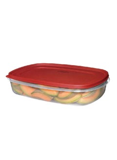 Rubbermaid Dishwasher and Microwave Safe Food Storage Container Clear and Red 1.5 Gal 6137749  - Image 3