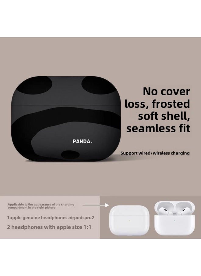 Generic - Strawberry Bear Family Airpods Protective Case Cartoon Cute Suitable For Apple 1/2/3 Generation Bluetooth Headset Soft Case-Color:Panda-Black-Model:Airpods3(4th Generation) - Image 1