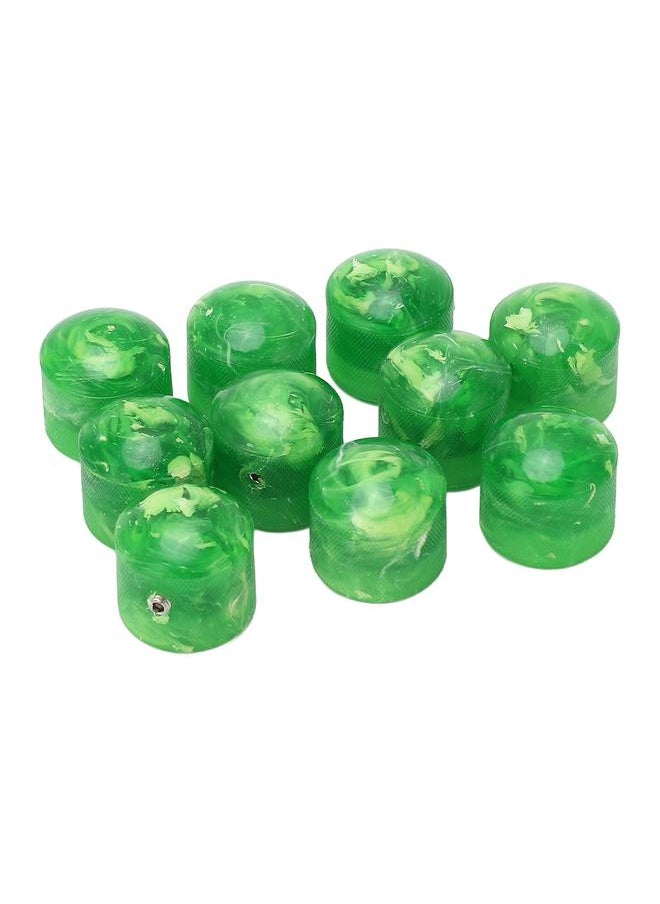 Thoraya Volume Tone Dome Knobs Plastic Control Electric Guitar Bass Parts Accessories with Hex Wrench GD87 Green  - Image 2