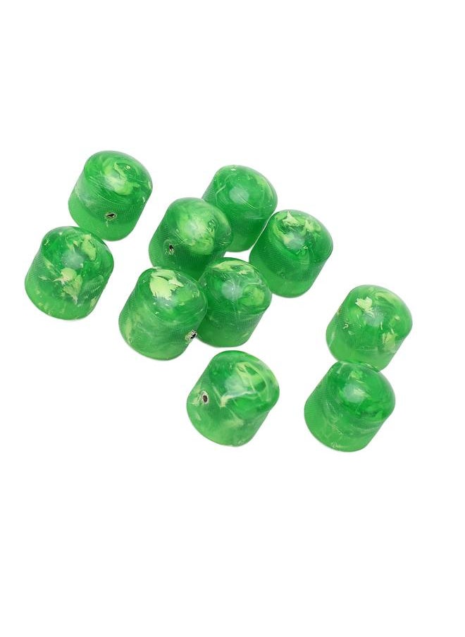 Thoraya Volume Tone Dome Knobs Plastic Control Electric Guitar Bass Parts Accessories with Hex Wrench GD87 Green  - Image 3