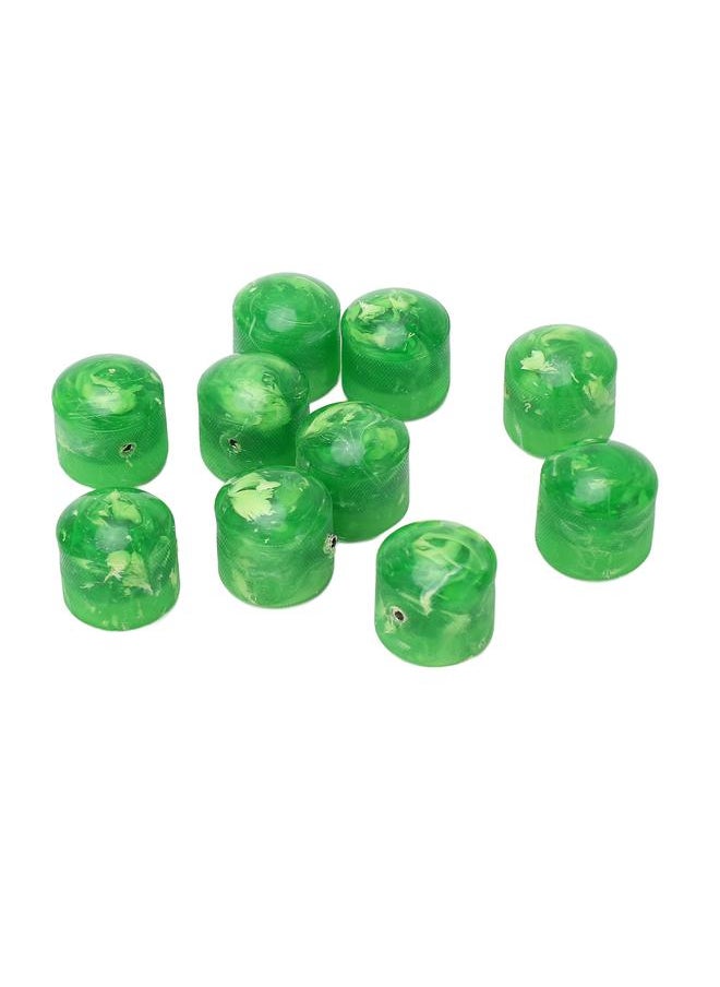 Thoraya Volume Tone Dome Knobs Plastic Control Electric Guitar Bass Parts Accessories with Hex Wrench GD87 Green  - Image 4