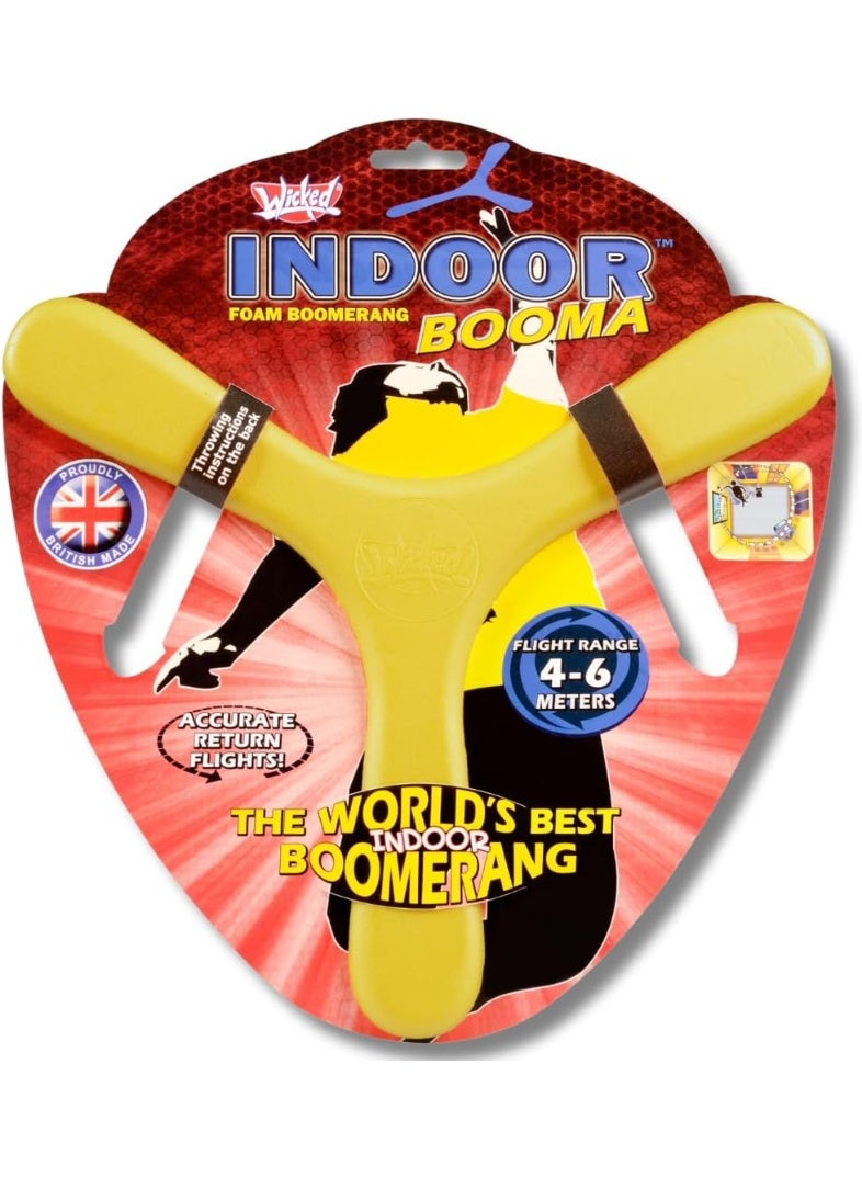 WICKED Indoor Booma Foam Boomerang Flight Range 10-20 Feet 4-6 Meters Assorted Colors - Image 3