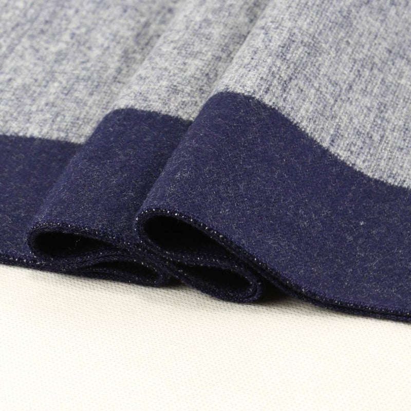 Rdylymx Men's Scarves Classic Arrival Winter Plaid Scarf Tassel Edge Soft Warm Scarf - Image 4