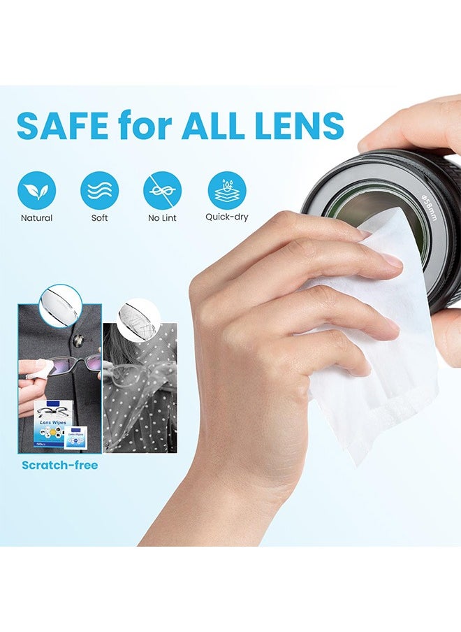 HaHaHai 100 Pack Eyeglass Lens Cleaning Wipes,Pre- Lens Wipes for Eyeglasses, Moistened Individually Wrapped Sracth-Free Streak-Free Eye Glasses Cleaner Wipes for Camera Lens,Sunglass, Goggles  - Image 4