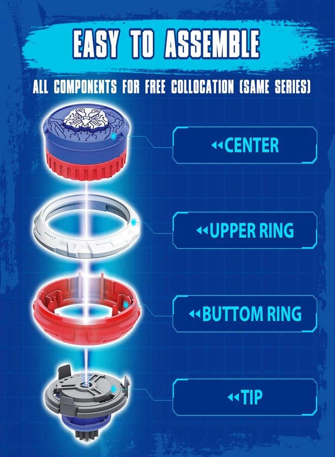 INFINITY NADO Battling Toys, Battle Set with Spinning Top & String Launcher, Metal Spinning Tops Boy Toys Kids Gifts, Starter Pack World Striking Eagle - Image 4