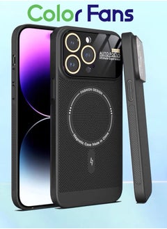 For iPhone 13 Pro Max MagSafe Case Lens Protect Heat Dissipation Cover Black
