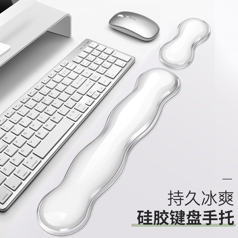 Mechanical Keyboard Hand Rest Office Wrist Pad Silicone Cool Transparent Mouse Wrist Rest - Image 2