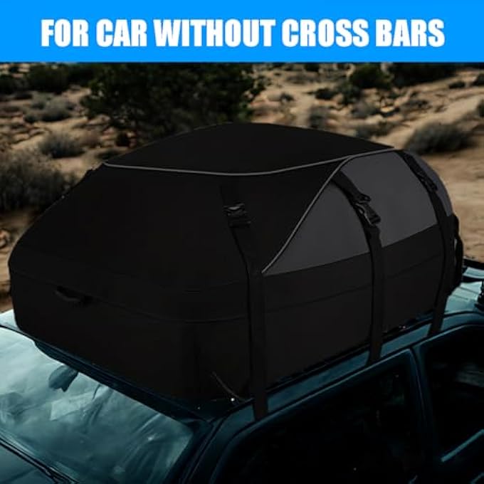 rayihni Car Roof Rack Luggage Bag, Rooftop Cargo Carrier Roof Bag Waterproof Vehicle Soft-Shell Roof Luggage, with Lacing Strap, Safety Hook (160 * 110 * 45cm) - Image 3