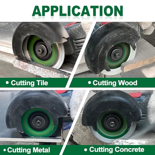 KURSTOL 3 Inch Saw Blade Set - 4pcs 75mm Cutting Disc for Tile Metal Wood Concrete, Arbor 3/8"(10mm) for Mini Angle Grinder - Image 4