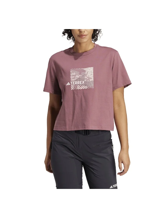 Adidas Puzzle Tee Brown Hiking T-Shirts 2XS