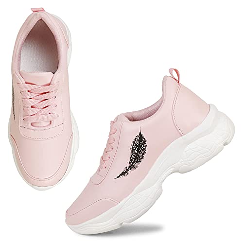 Amico Women's & Girl's Sneakers Casual Shoes (Pink, Numeric_6) - Image 3