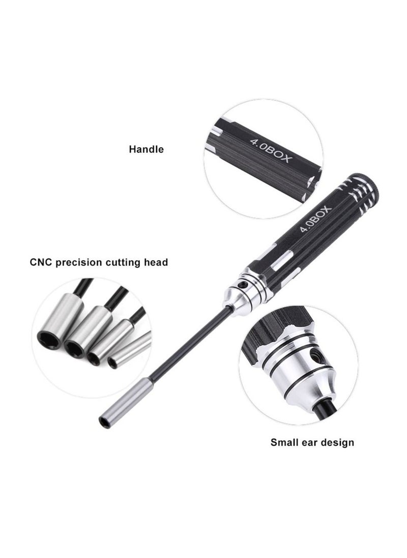 SYOSI Hex Nut Driver Set Hexagonal Head Nut Wrench 4.0/5.5/7.0/8.0mm 4Pcs RC Repair Tools Kit Socket Screwdrivers for RC Cars Model Airplanes Sportinggoods Deformation Model  - Image 4